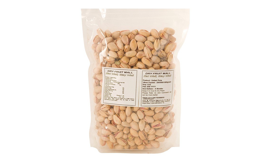 Sainik's Dry Fruit Mall Roasted Salted Pista    Pack  1 kilogram